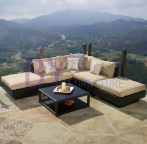 by-406 Luxury Wicker Cheap Rattan Sofa Outdoor